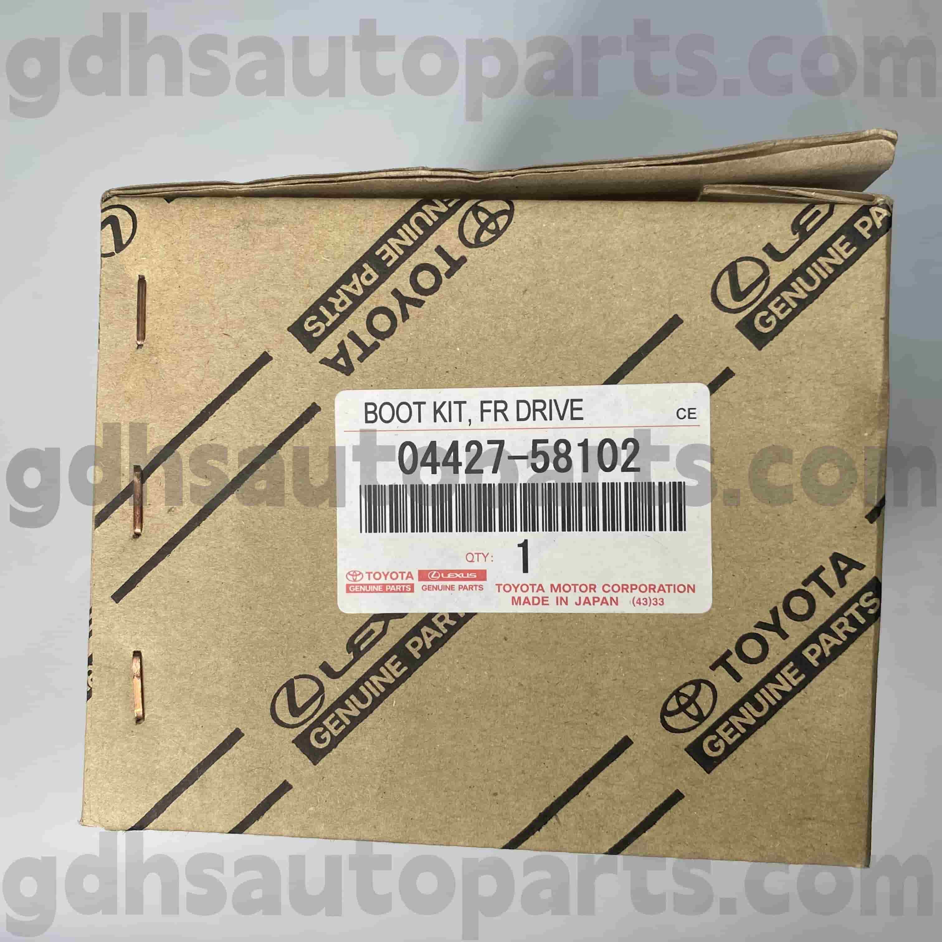 04427-58102 TOYOTA POBS HEID SUPSI DEPAN DEPAN Sisi penumpang CV Boot untuk sasis Alphard no. Ayh30