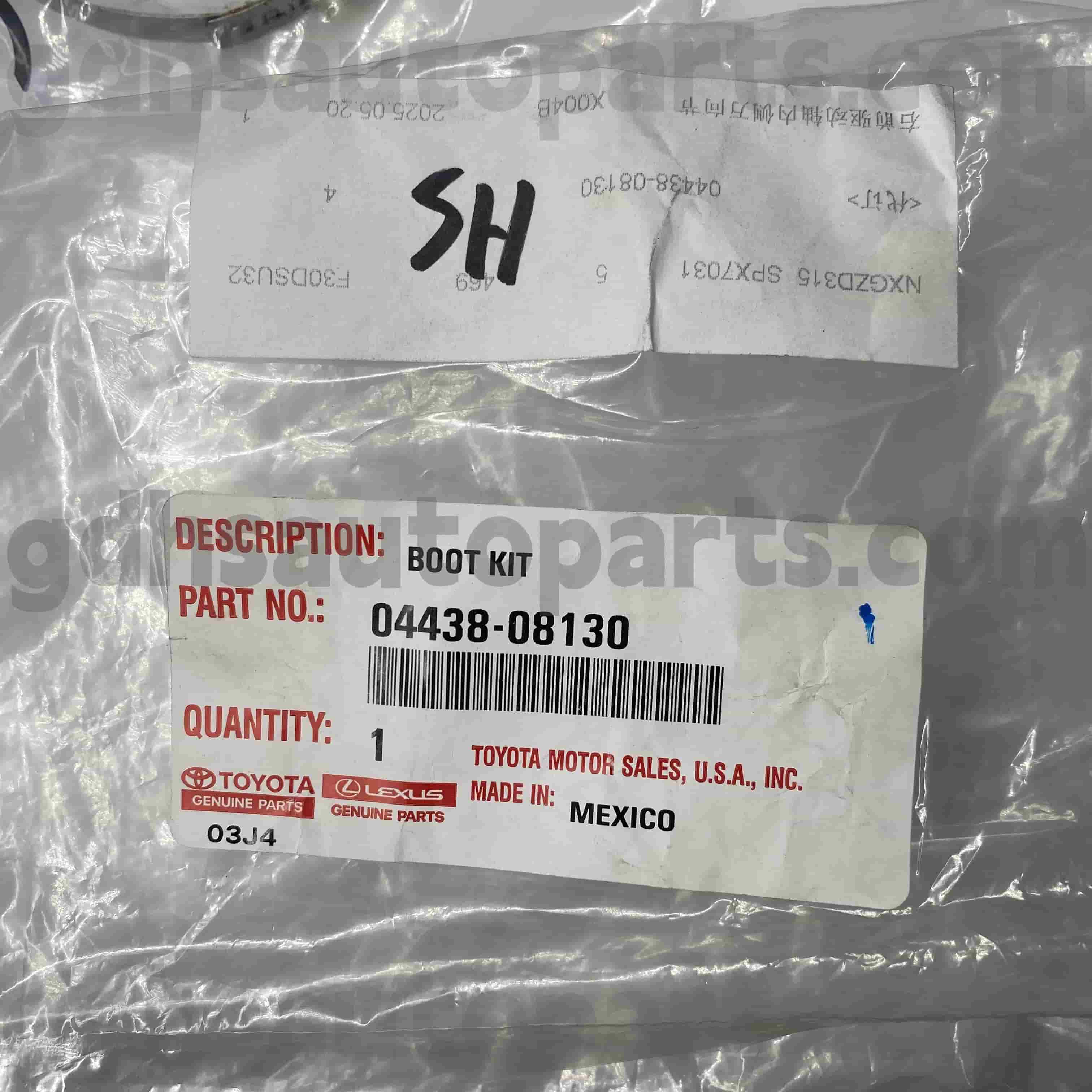 04428-08130 TOYOTA PARTIONAL SULIT CV BOOT UNTUK SASSIS NO. GSV40/60 GSL3#