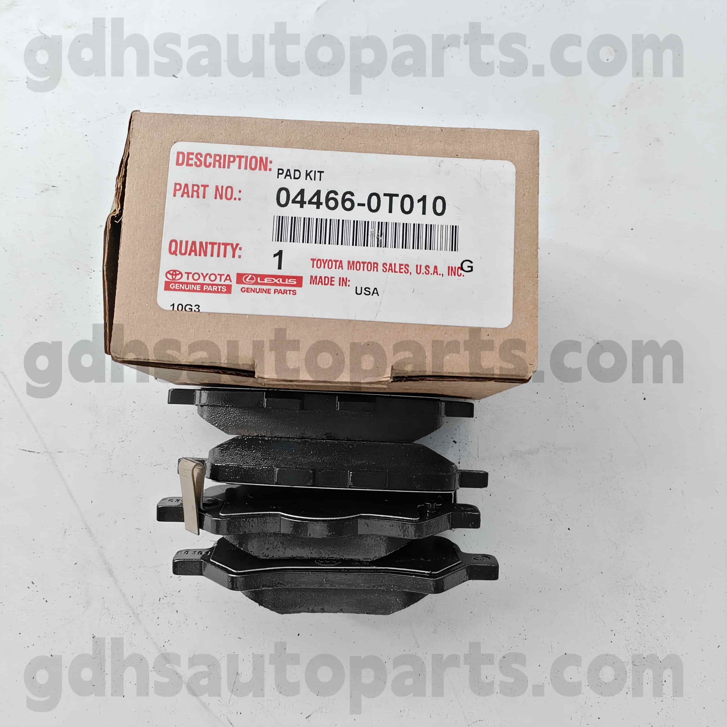 04466-0T010 TOYOTA PAD Rem BELAKANG UNTUK UNTUK SASIS VENZA NO. Agv1#