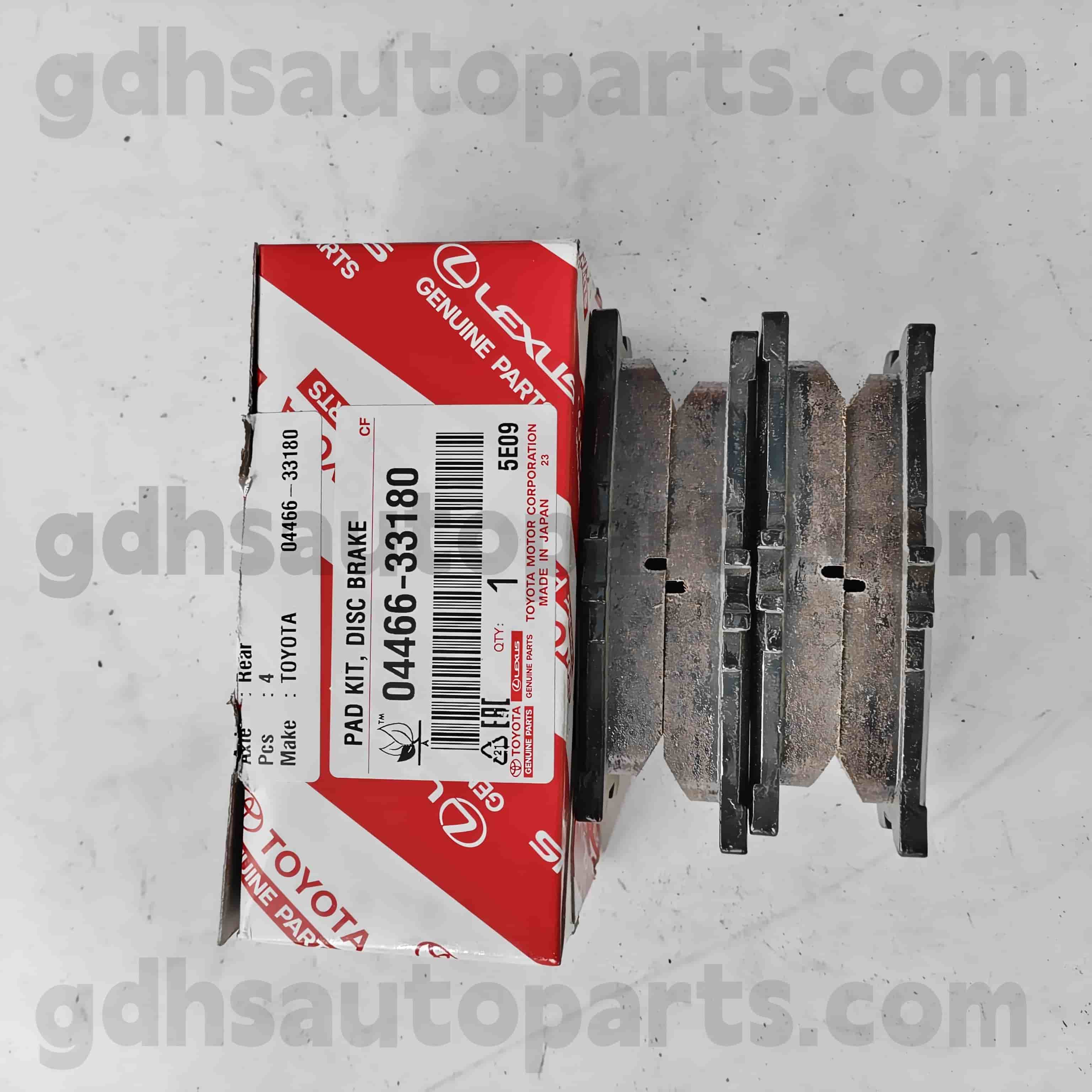 04466-33180 TOYOTA PADS PAD REM MELAKANG UNTUK UNTUK CAMRY 、 LEXUS ES240/350 SASSIS NO. Ahv40..jpp