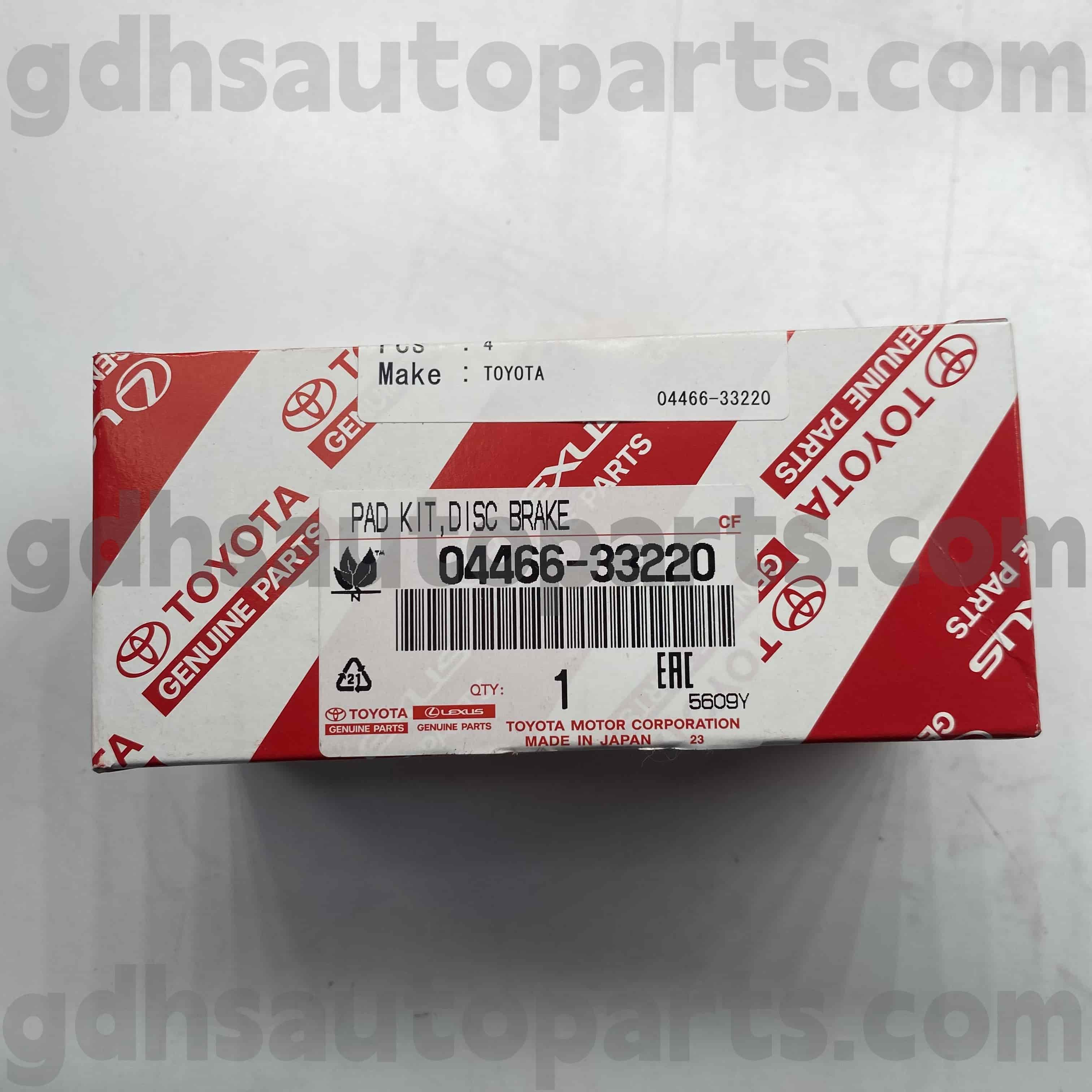 04466-33220 TOYOTA PADIS BAD REM MELAKANG UNTUK UNTUK CAMRY/HYBRID, LEXUS UX250H/200 SASSIS NO. AXVH70
