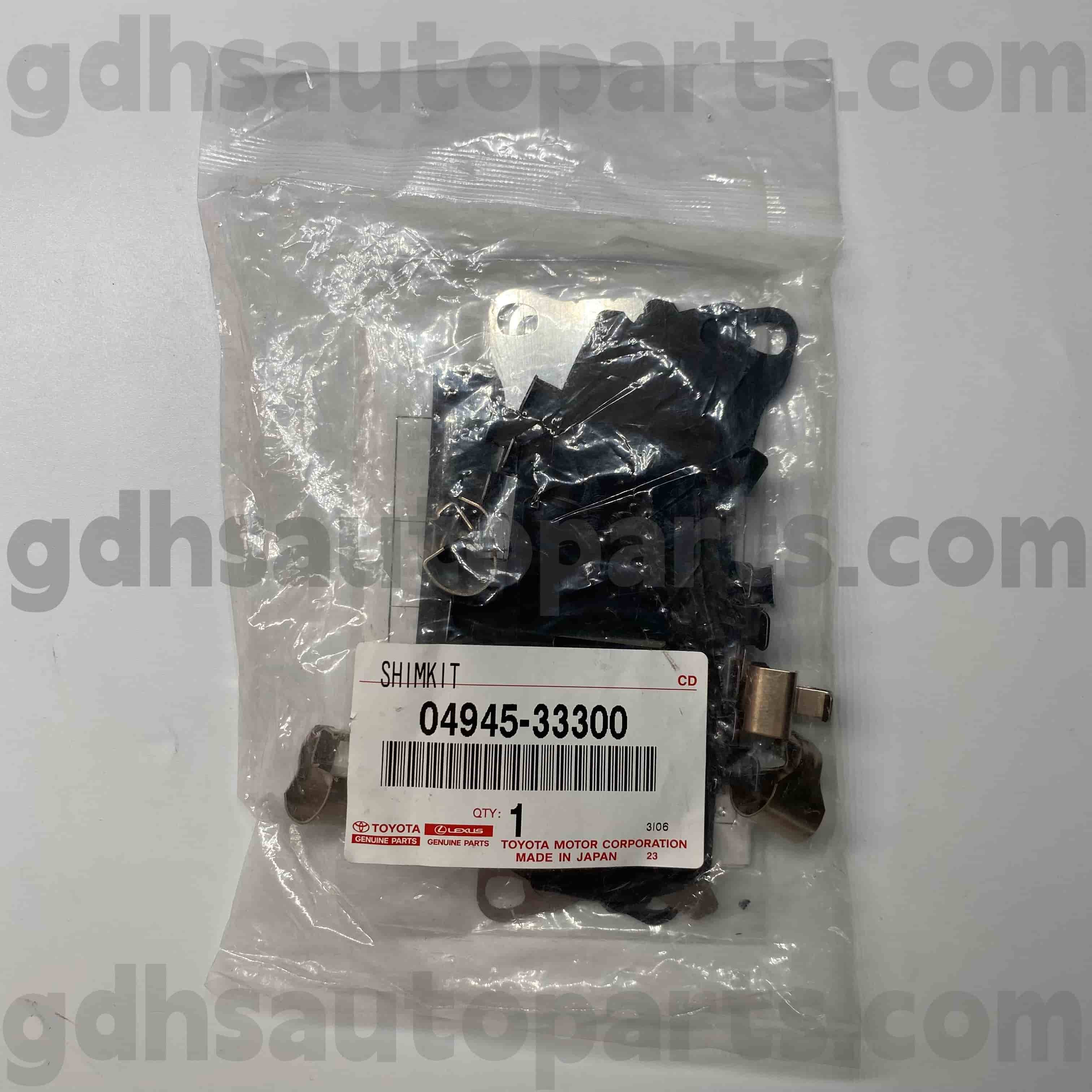 04945-33300 TOYOTA POBS HEID SUBSE SOUND SOUND SUARA PAD UNTUK VENZA, MODEL BARU, HARRIER SASSIS NO. AXVH70