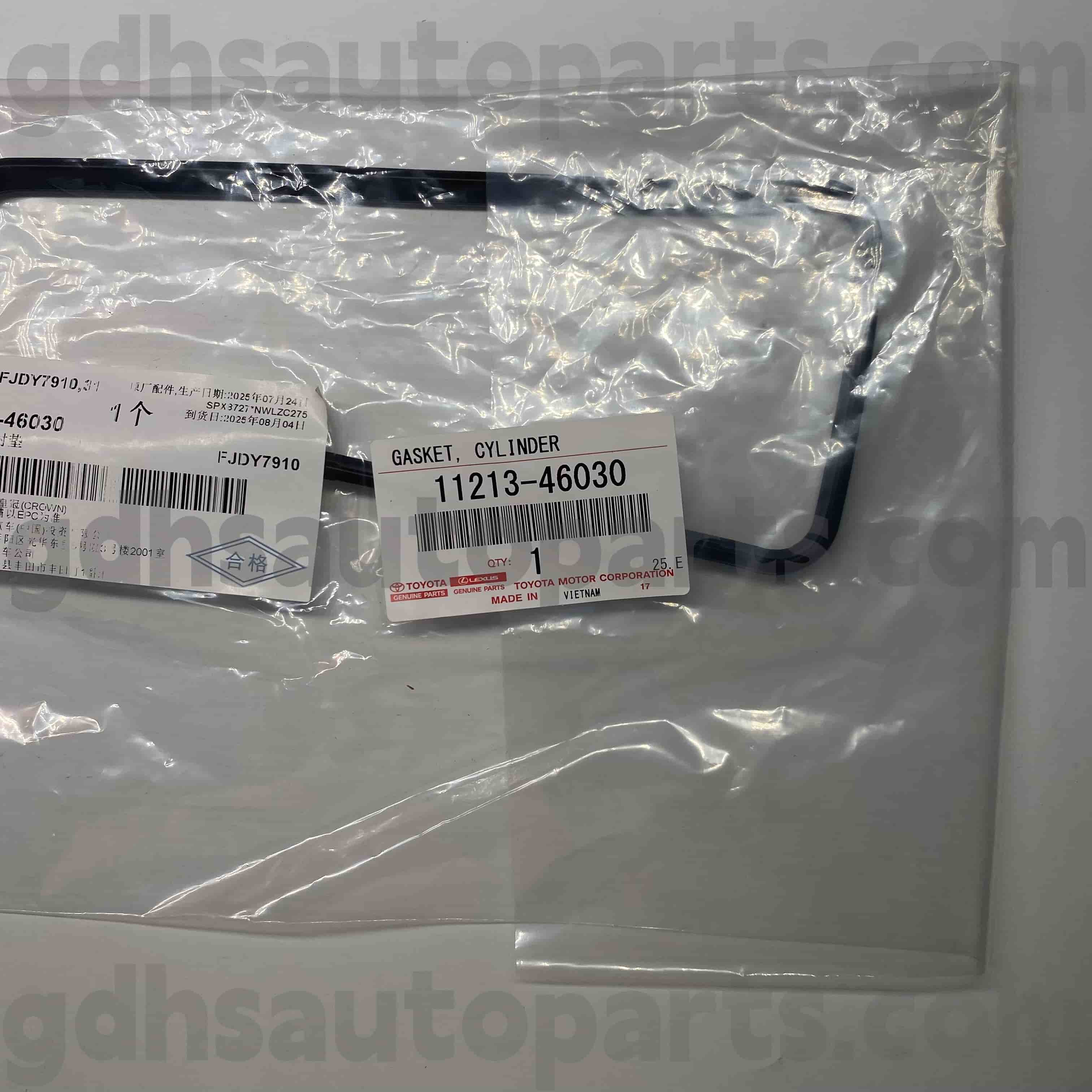 11213-46030 Suku Cadang Asli Toyota Gasket Penutup Katup Kanan untuk Sasis CROWN,SUPRA,ARISTO,LEXUS IS300 NO.JZS160