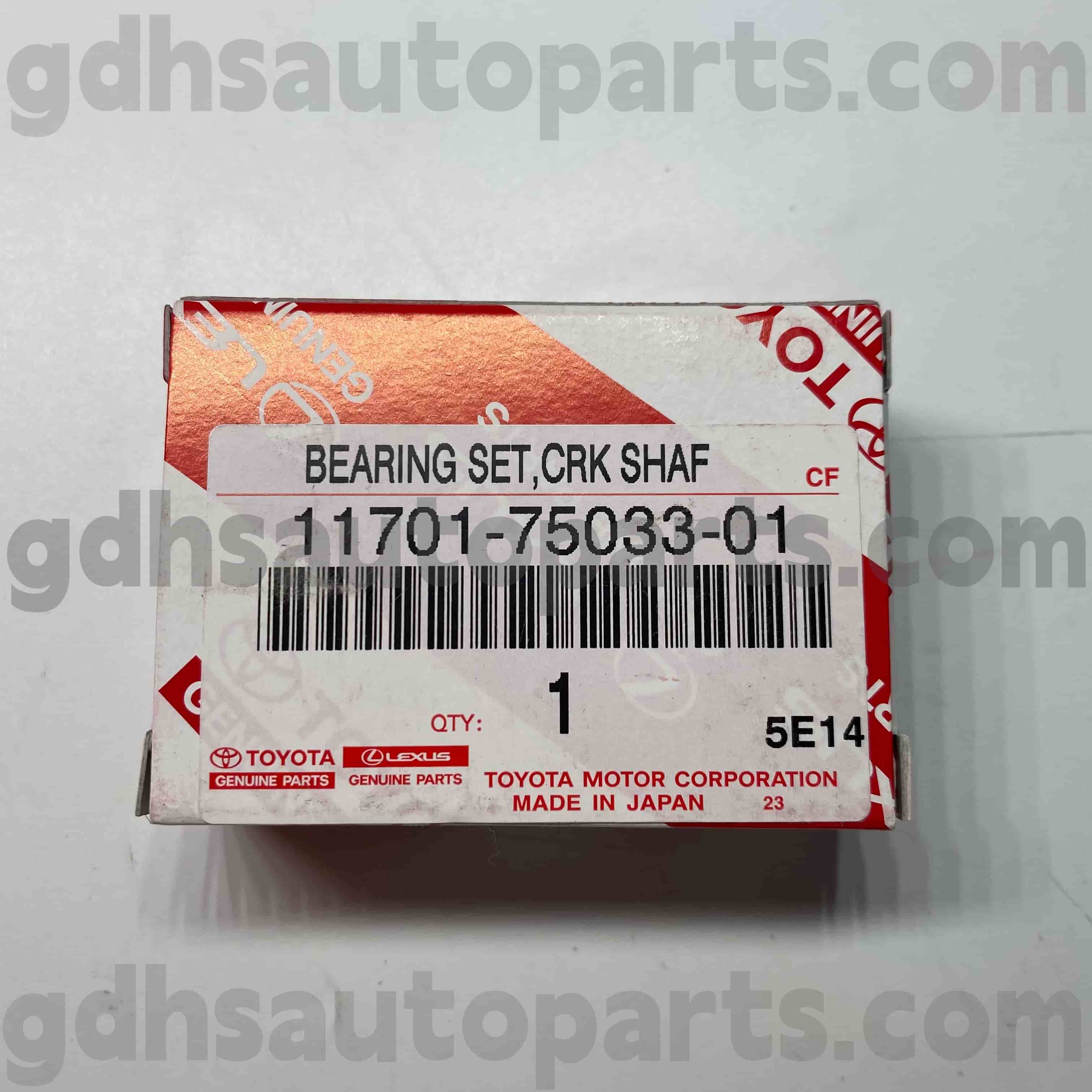 11701-75033-01 Suku Cadang Asli Toyota Bantalan Poros Engkol untuk COASTER, LAND CRUISER PRADO, TACOMA Chassis NO.TRJ152