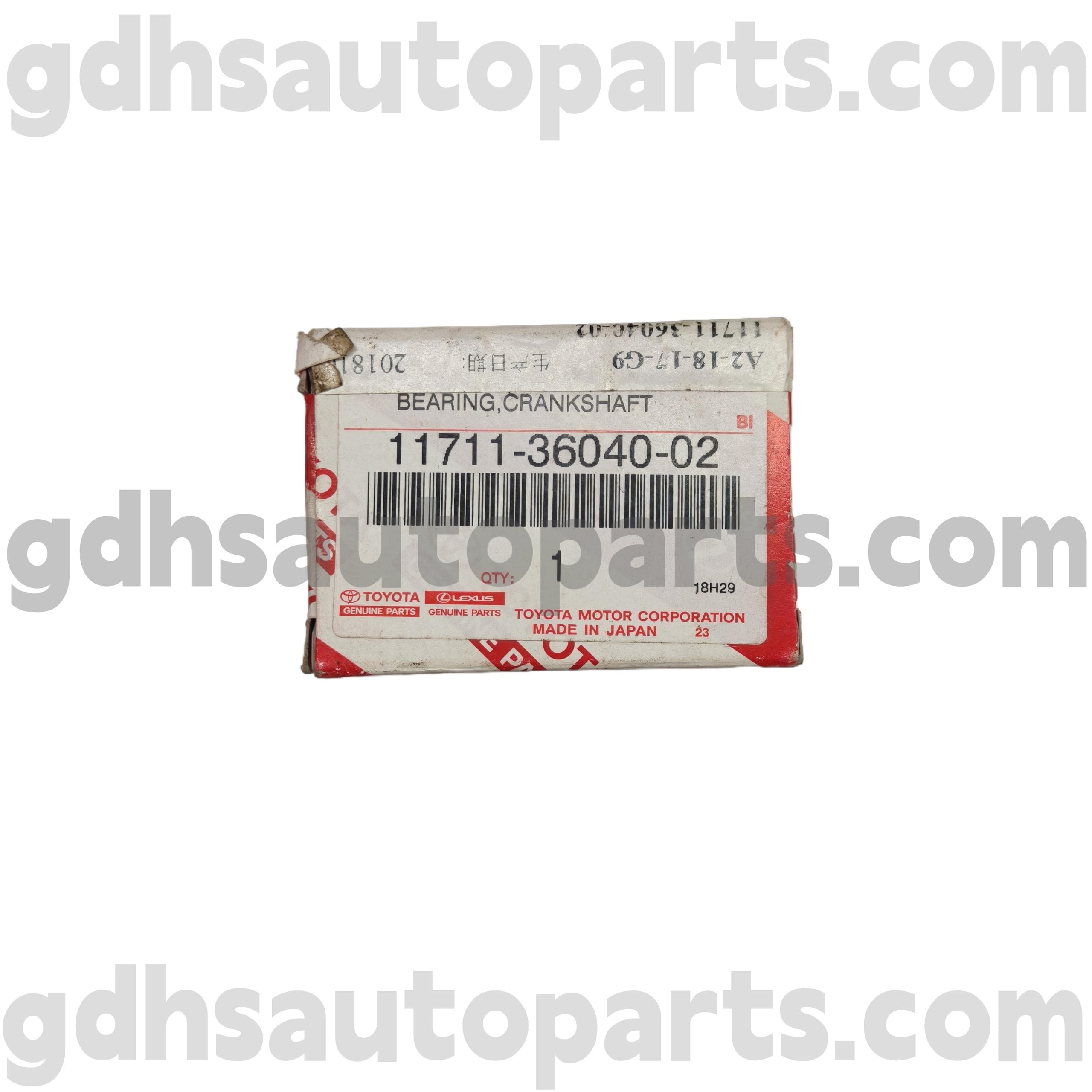 11711-36040-02 Bantalan Poros Engkol Suku Cadang Asli Toyota untuk Sasis VENZA, SIENNA, CAMRY NO.AYH30
