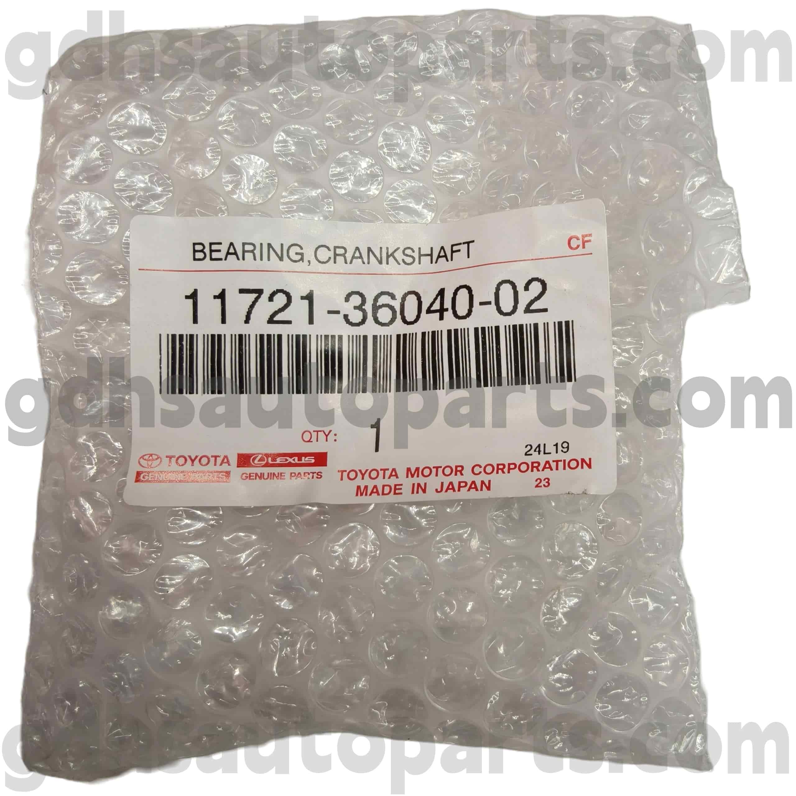 11721-36040-02 Bantalan Poros Engkol Suku Cadang Asli Toyota untuk Sasis HARRIER/HYBRID, HIGHLANDER, CAMRY NO.AYH30