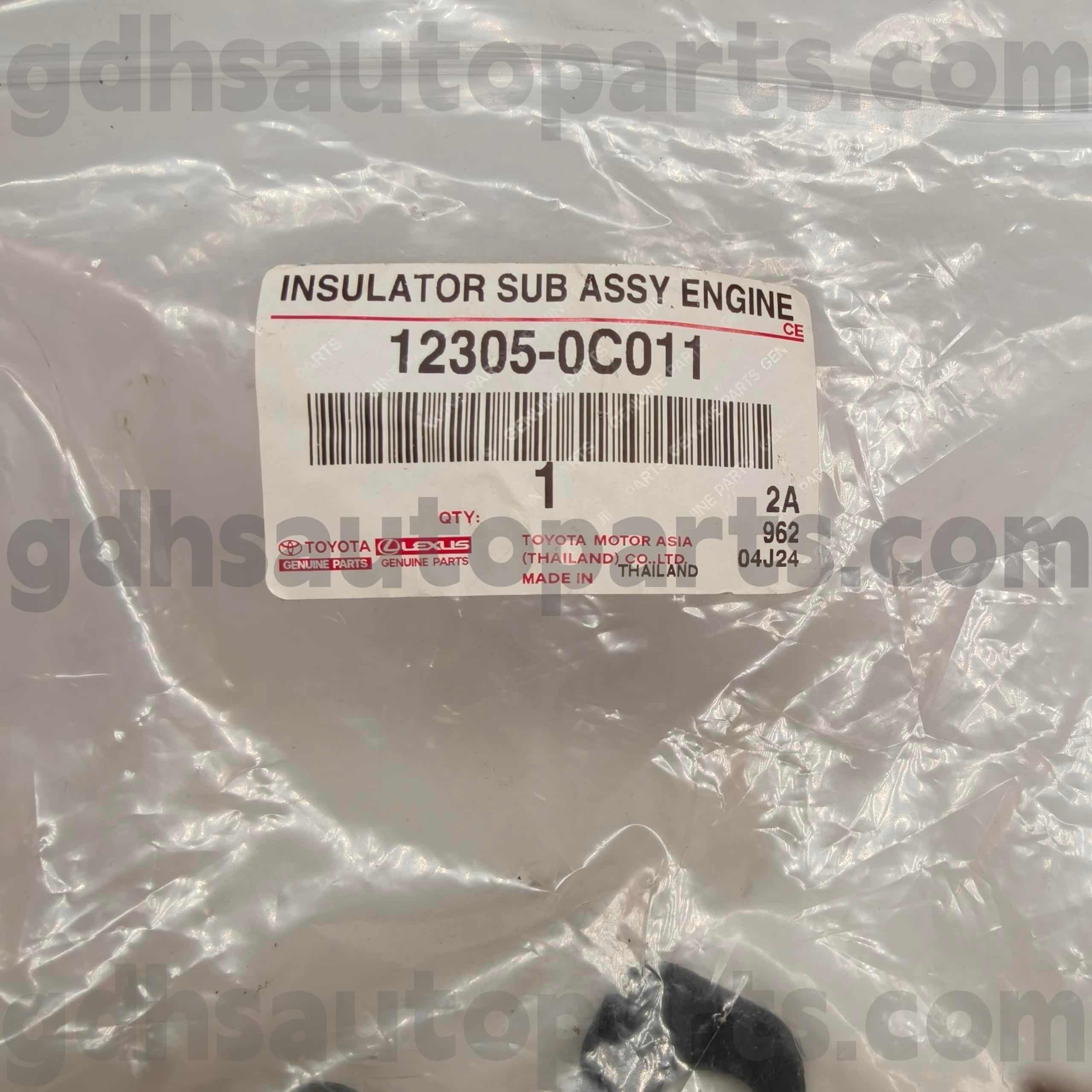 12305-0C011 Suku Cadang Asli Toyota Pemasangan Mesin Kanan untuk HILUX, Sasis FORTUNER NO.TGN51