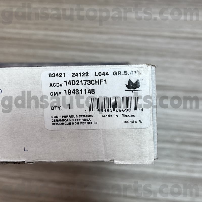 14d2173chf1 Pad rem acdelco untuk escalade oe no. 19431148