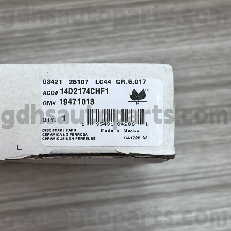 14d2174chf1 Pad Brake Acdelco untuk Escalade OE No.19241013