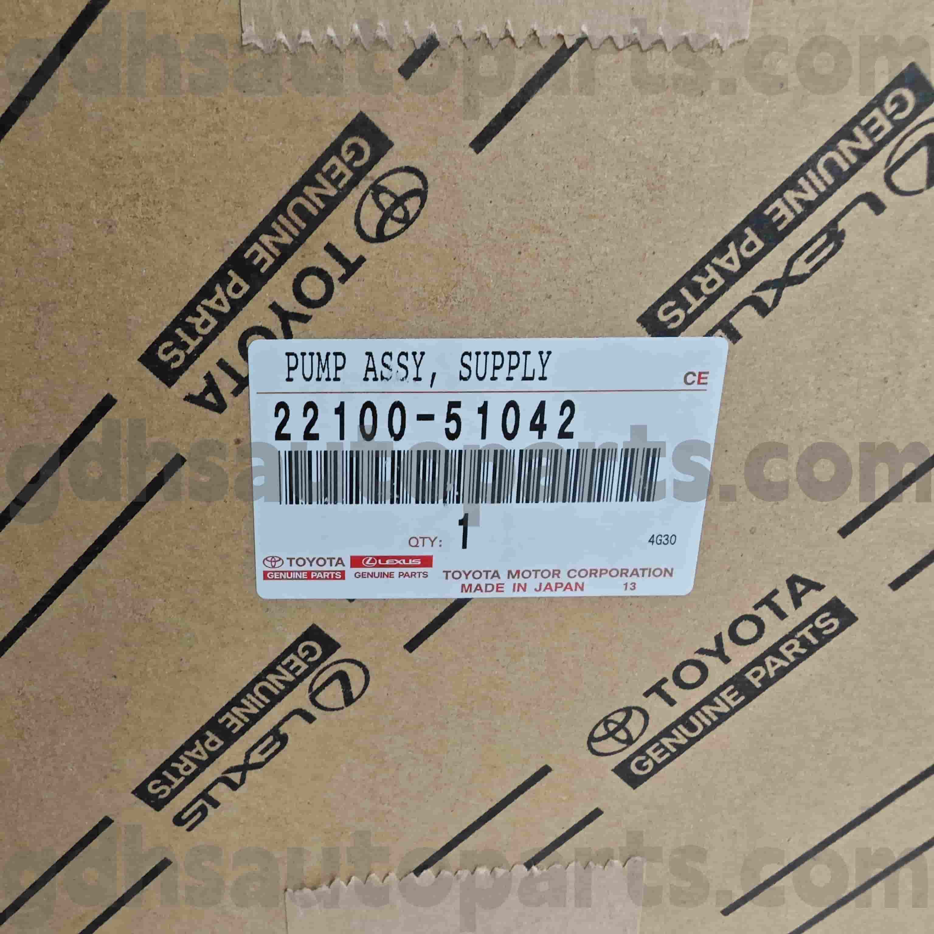 22100-51042 Pompa oli Toyota Toyota High Pressure untuk Land Cruiser, LX450D/570