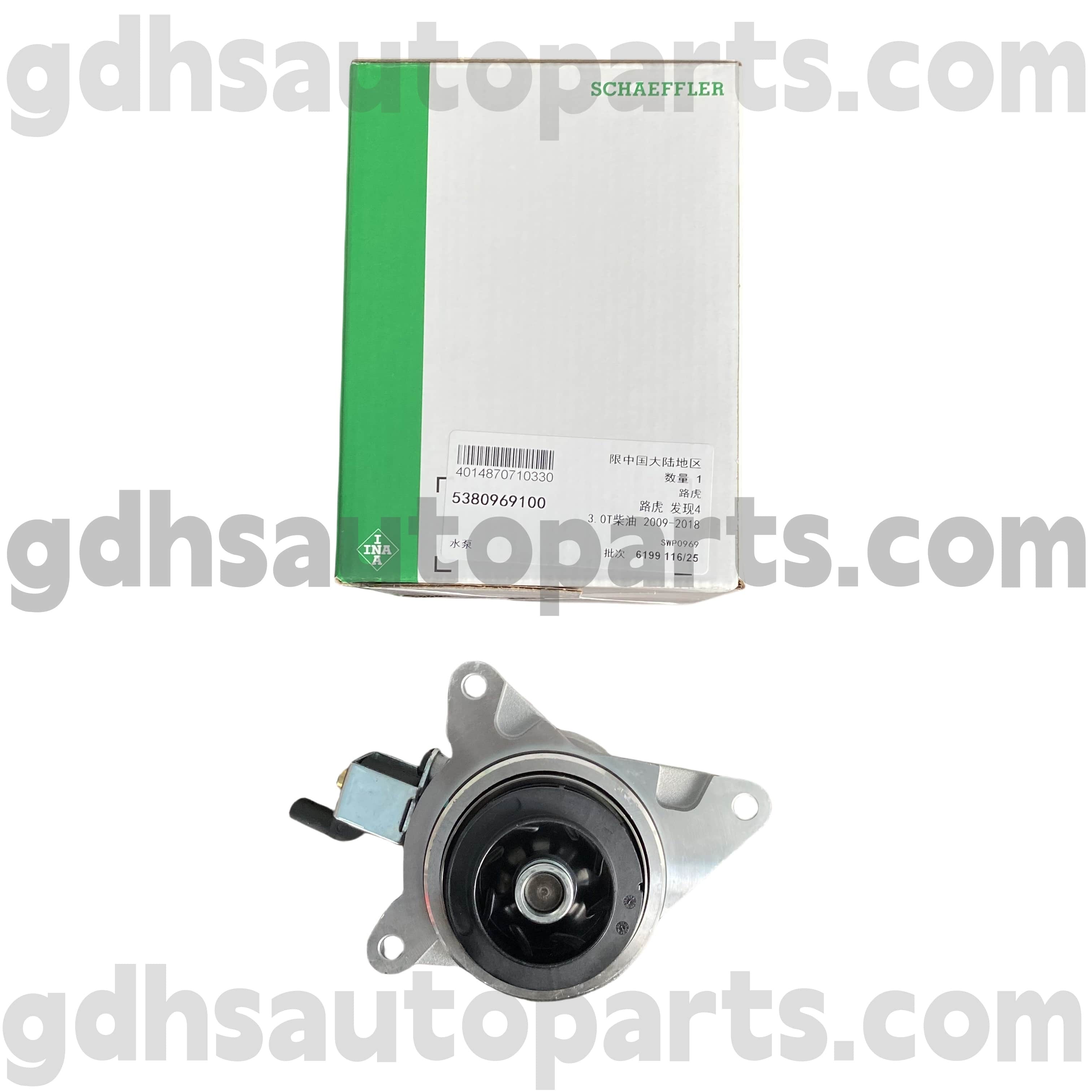 5380969100 Schaeffler Ina Water Pump untuk Range Rover, Range Rover Sport, Land Rover Discovery 4, Range Rover Velar OE No.LR089625