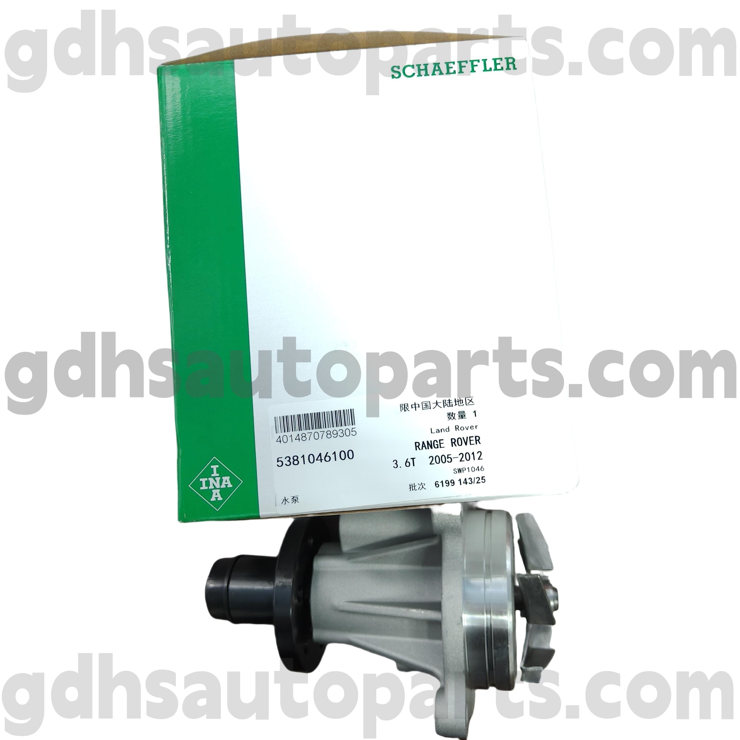 5381046100 Schaeffler Ina Water Pump untuk Range Rover, Range Rover Sport OE no. LR008863