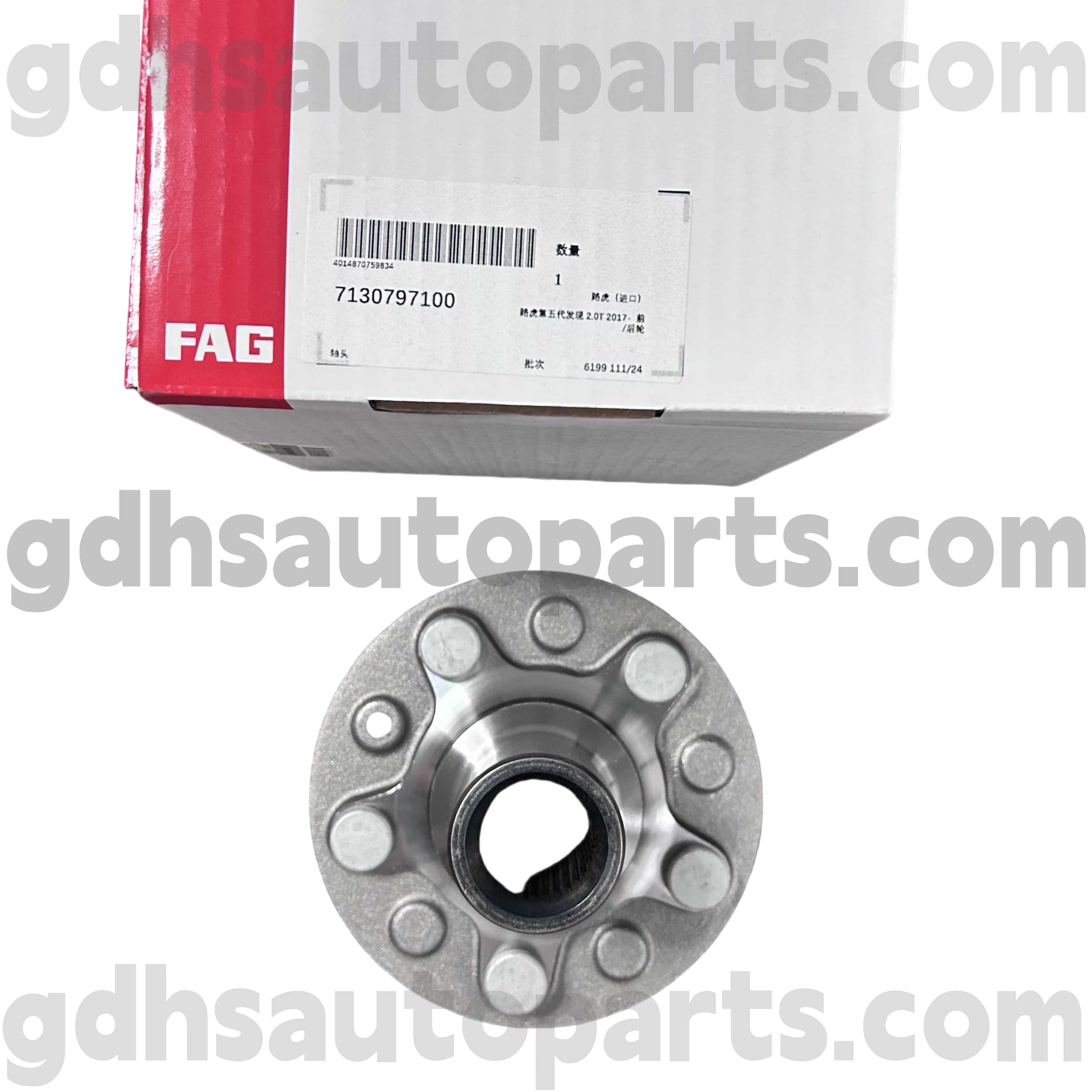 7130797100 Schaeffler FAG Hub Roda Depan Hub untuk Range Rover, Range Rover Sport, Land Rover Discovery 4, bek baru OE no. LR081538