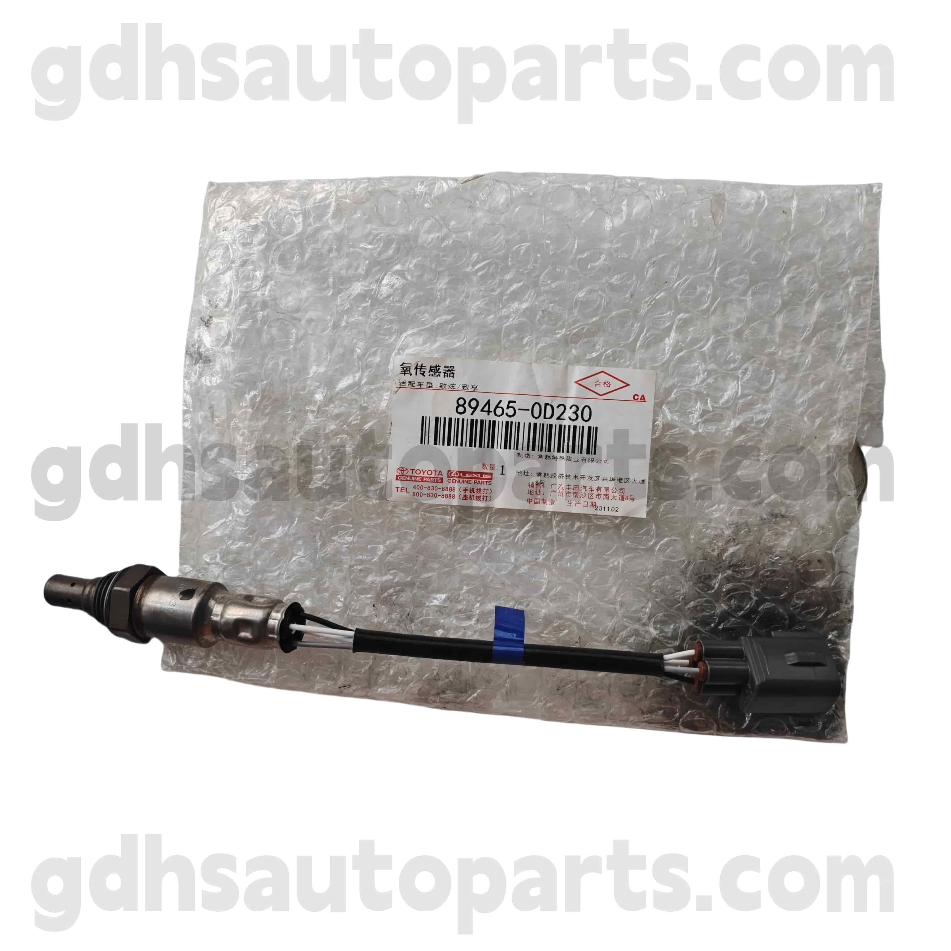 89465-0D230 Toyota Sensor oksigen bagian asli untuk vios 、 sasis yaris no. NSP15#.. 4FC
