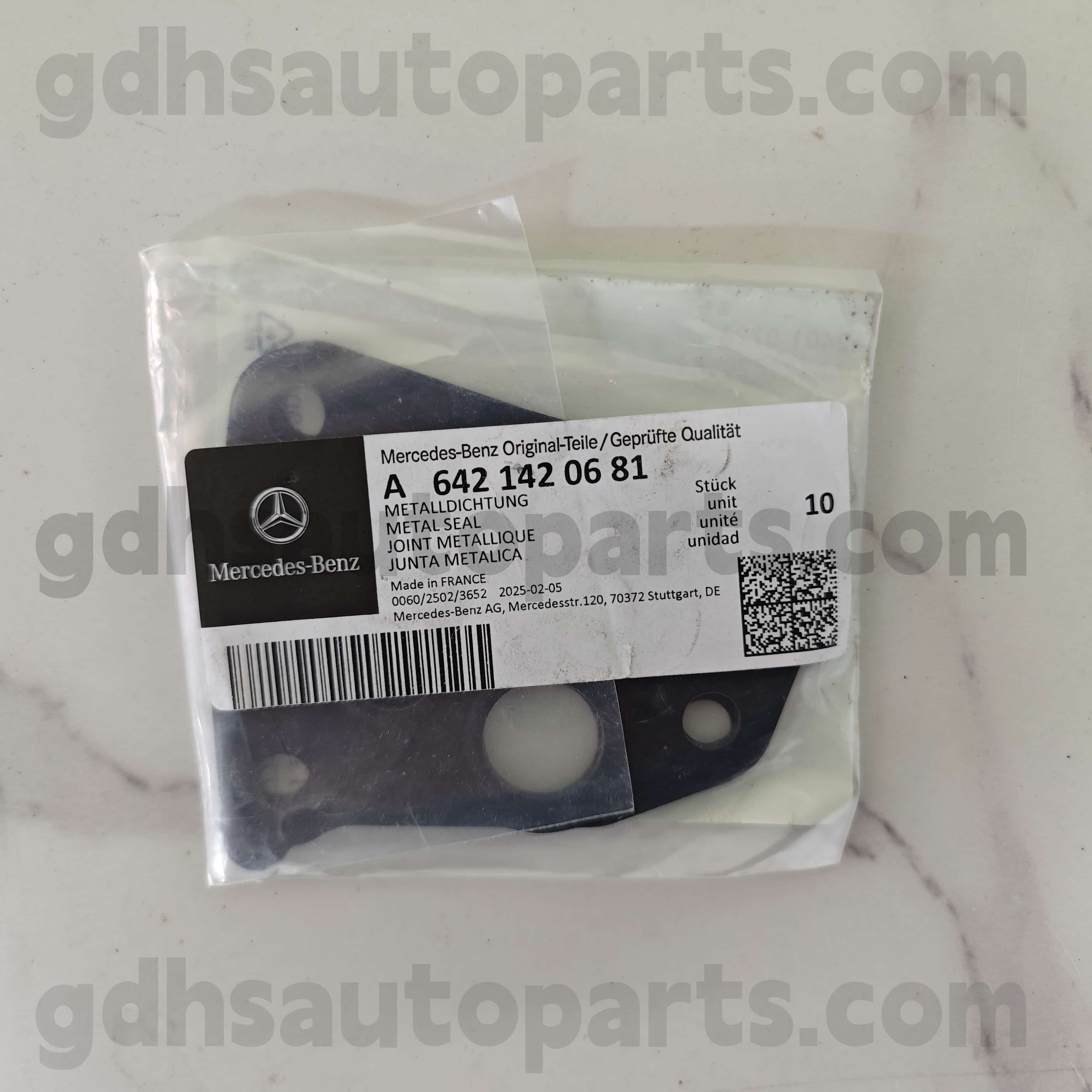 A 642 142 06 81 Mercedes-Benz Bagian Turbocharger O-Ring untuk 642855 OM642 ， 642890 OM642 ，642820 642 ，642868 OM642 ，642887 OM642